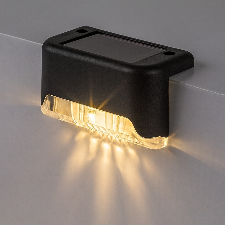 Rabalux - Conjunto de 4 apliques de parede solares LED com sensor de crepúsculo LED/0,06W/1,2V 300 mAh IP44