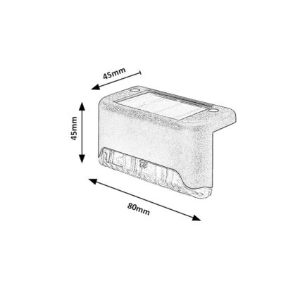 Rabalux - Conjunto de 4 apliques de parede solares LED com sensor de crepúsculo LED/0,06W/1,2V 300 mAh IP44