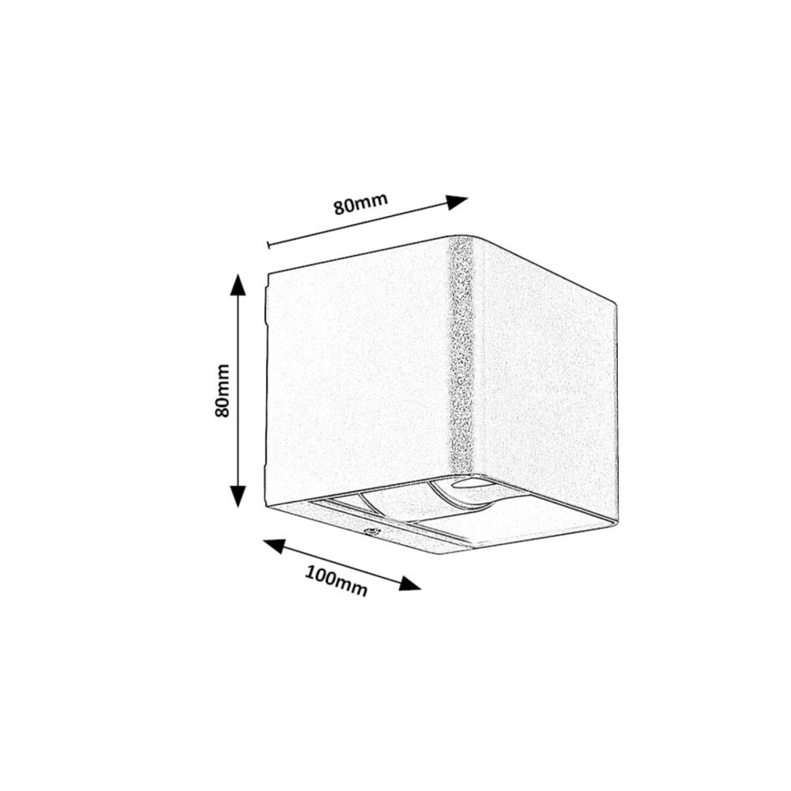 Rabalux - Iluminação de parede exterior LED LED/10W/230V IP54 preto