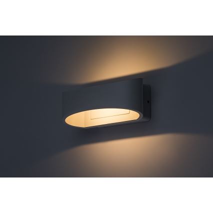 Rabalux - Aplique de parede LED para exterior, 9 W, 230 V, IP54, branco