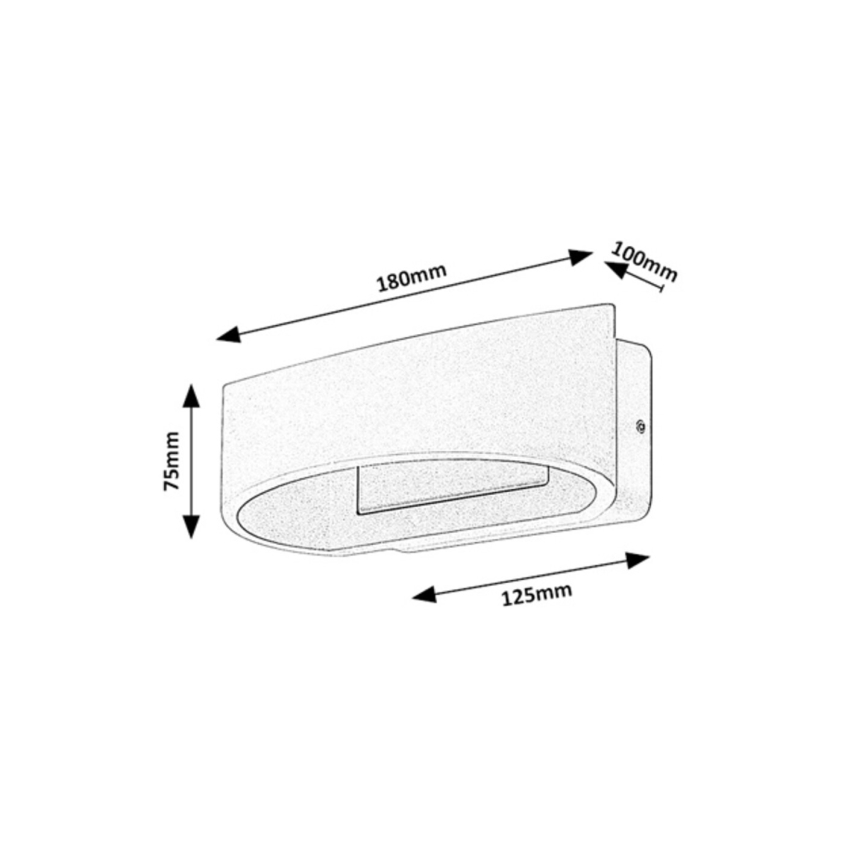 Rabalux - Aplique de parede exterior LED/9W/230V IP54 antracite