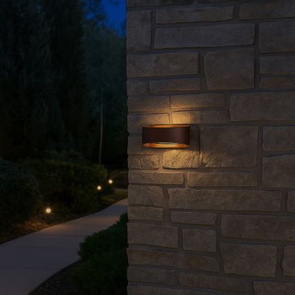 Rabalux - Aplique de parede exterior LED/9W/230V IP54 castanho