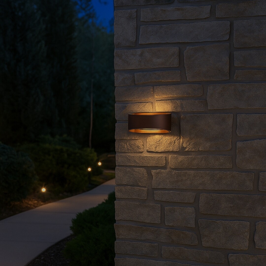 Rabalux - Aplique de parede exterior LED/9W/230V IP54 castanho