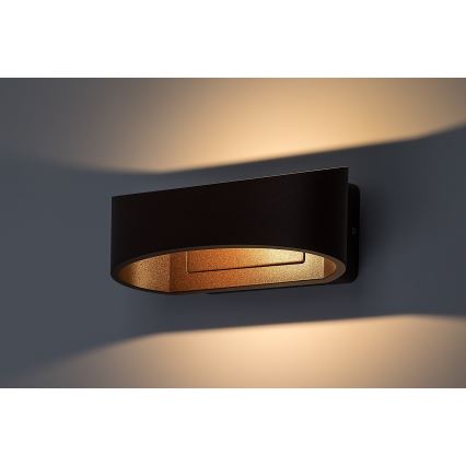 Rabalux - Aplique de parede exterior LED/9W/230V IP54 castanho