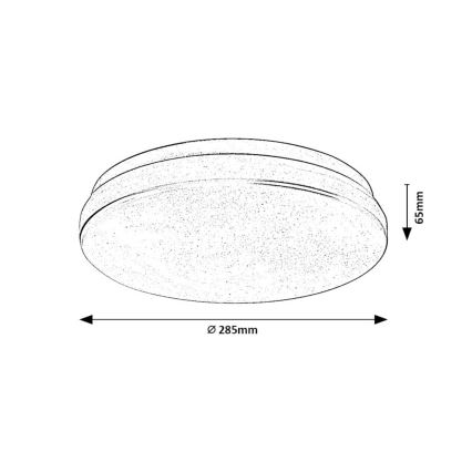 Rabalux - Candeeiro de tecto LED para casa de banho LED/18W/230V 3000/4000/6000K IP44 Ø 28,5 cm