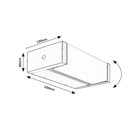 Rabalux - Iluminação de parede exterior LED LED/18W/230V IP54