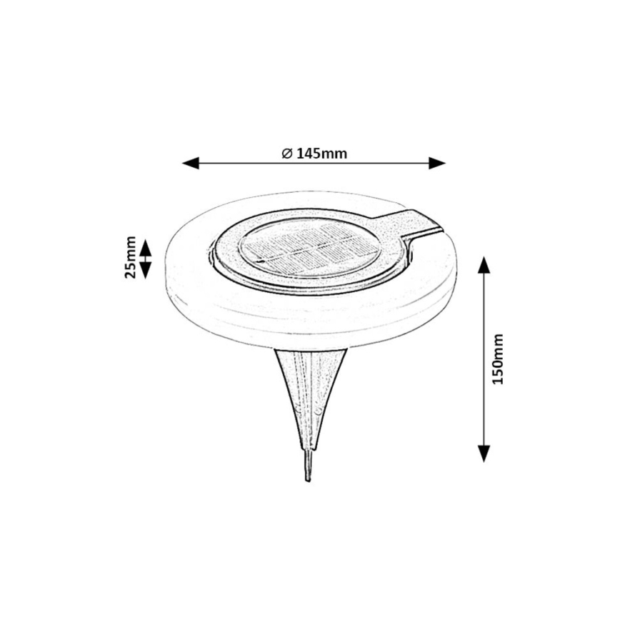 Rabalux - Luminária Solar LED LED/0,05W/1,2V IP44 300 mAh