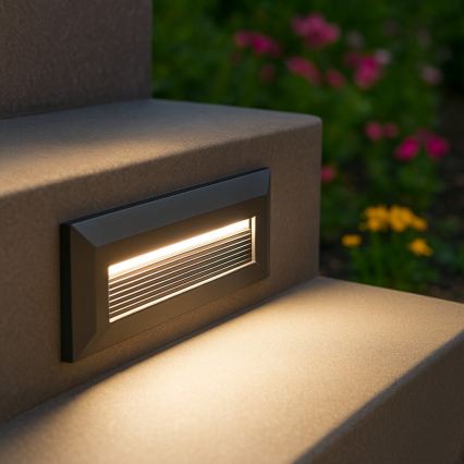 Rabalux - Aplique de parede LED para exterior LED/6W/230V IP65 preto