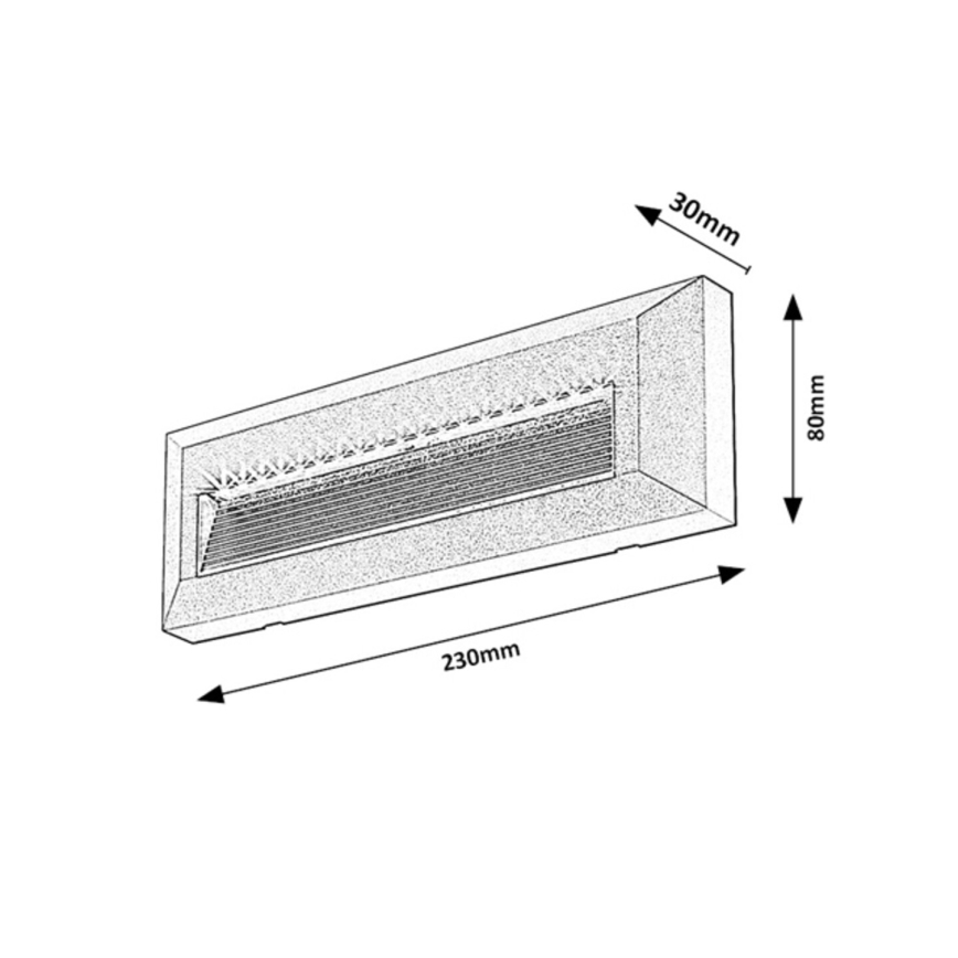 Rabalux - Aplique de parede LED para exterior LED/6W/230V IP65 preto