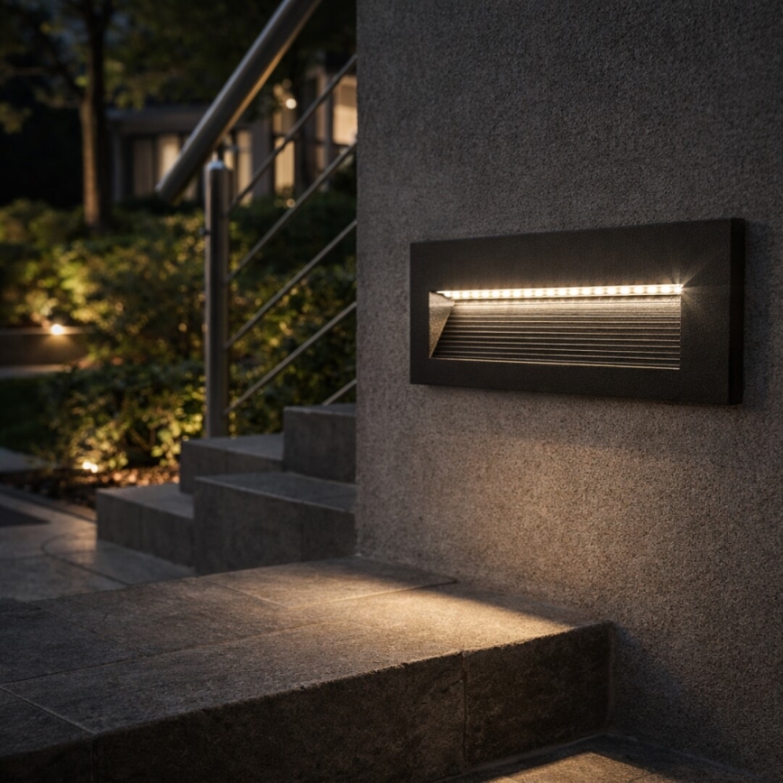Rabalux - Aplique LED de parede para exterior LED/6W/230V IP65 preto