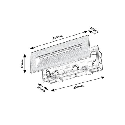 Rabalux - Aplique LED de parede para exterior LED/6W/230V IP65 preto