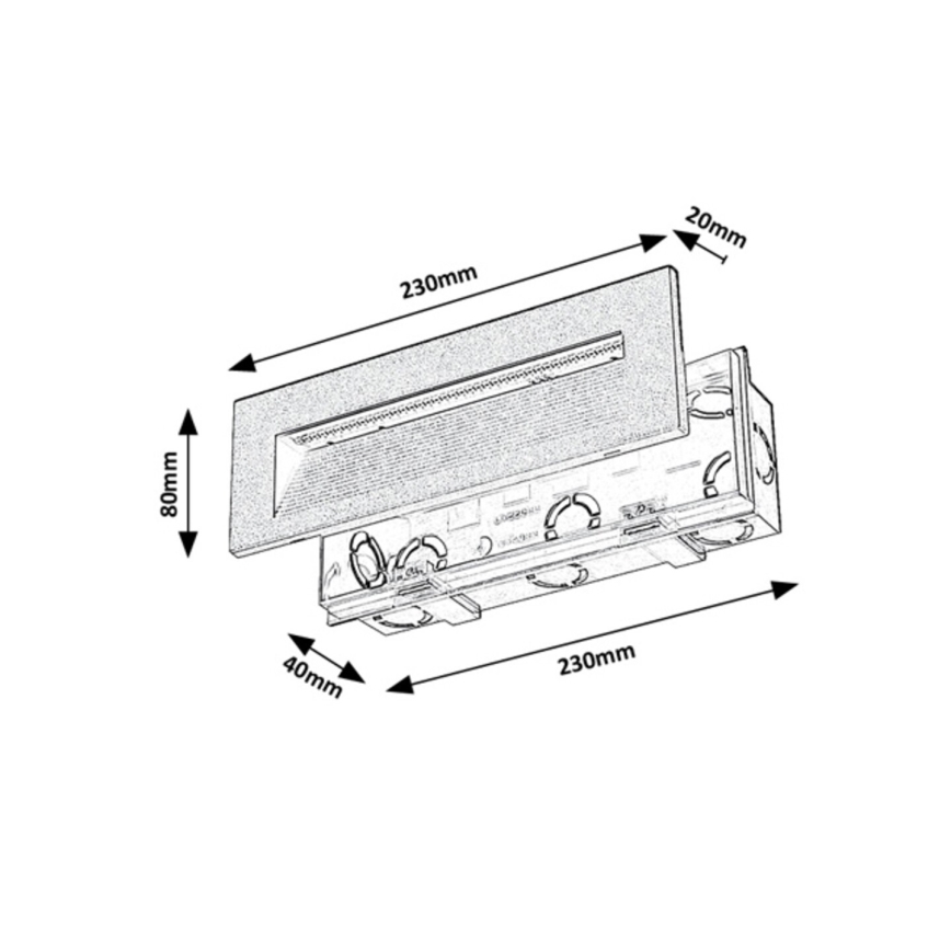 Rabalux - Aplique LED de parede para exterior LED/6W/230V IP65 preto