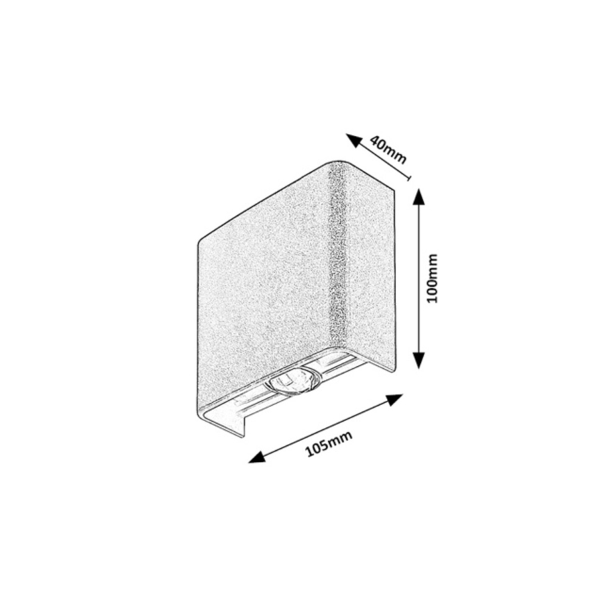 Rabalux - Aplique de parede LED para exterior 2W/230V 2000/2700/4000K IP65