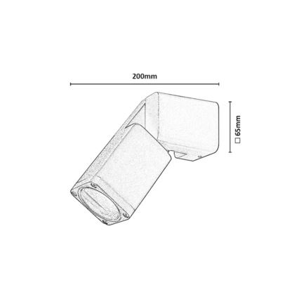 Rabalux - Aplique de parede para exteriores 1xGU10/15W/230V IP65