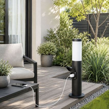 Rabalux - Candeeiro exterior com tomada 1xE27/25W/230V IP44