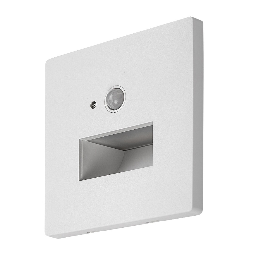 Rabalux - Candeeiro LED para escadas com sensor de movimento e sensor crepuscular LED/1W/230V 3000/4500/6500K branco
