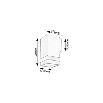 Rabalux - Aplique de parede exterior LED/9W/230V IP65 antracite