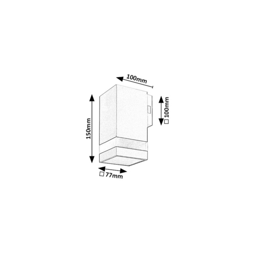 Rabalux - Aplique de parede exterior LED/9W/230V IP65 antracite