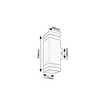 Rabalux - Aplique de parede exterior LED/16W/230V IP65 antracite