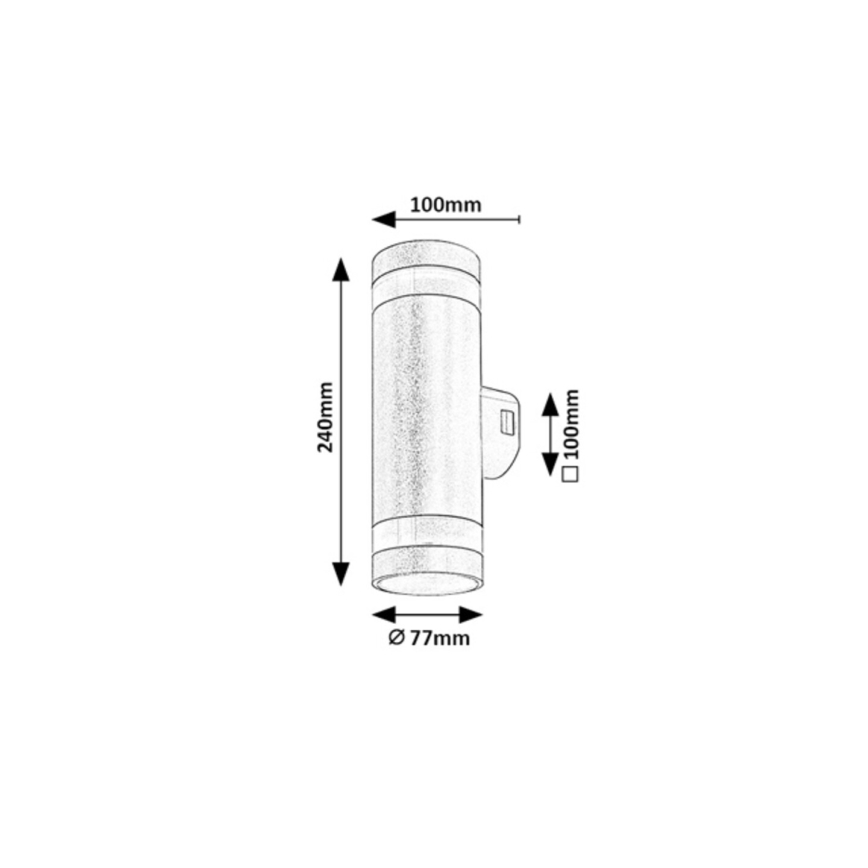 Rabalux - Aplique de parede exterior LED/16W/230V IP65 castanho