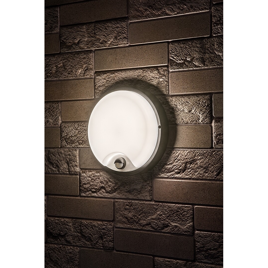 Rabalux - Luminária de parede LED para exterior com sensor LED/18W/230V IP65 preta