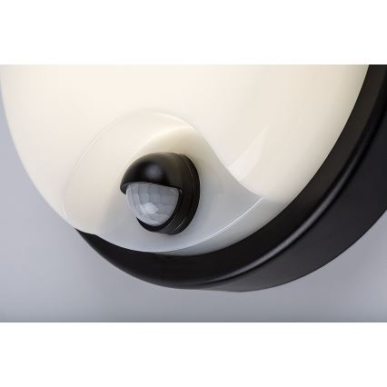 Rabalux - Luminária de parede LED para exterior com sensor LED/18W/230V IP65 preta