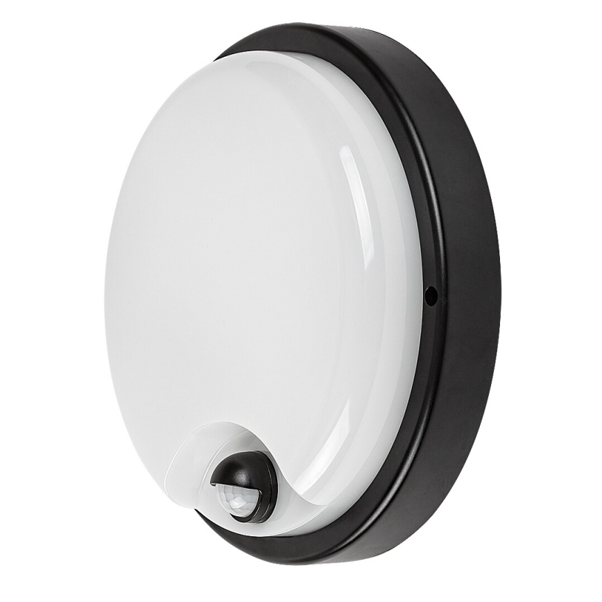 Rabalux - Luminária de parede LED para exterior com sensor LED/18W/230V IP65 preta