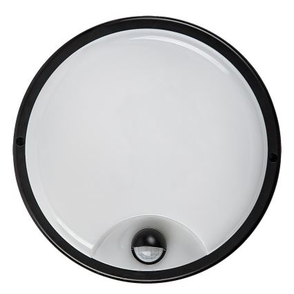Rabalux - Luminária de parede LED para exterior com sensor LED/18W/230V IP65 preta