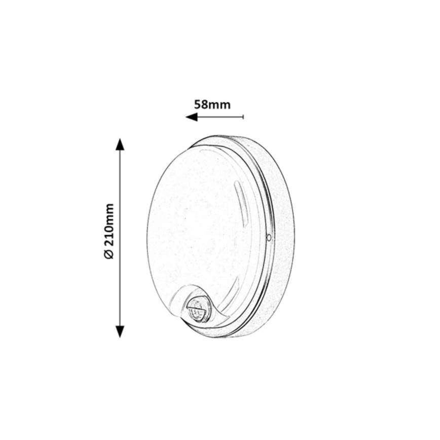 Rabalux - Aplique de parede LED para exterior com sensor LED/18W/230V IP65, branco