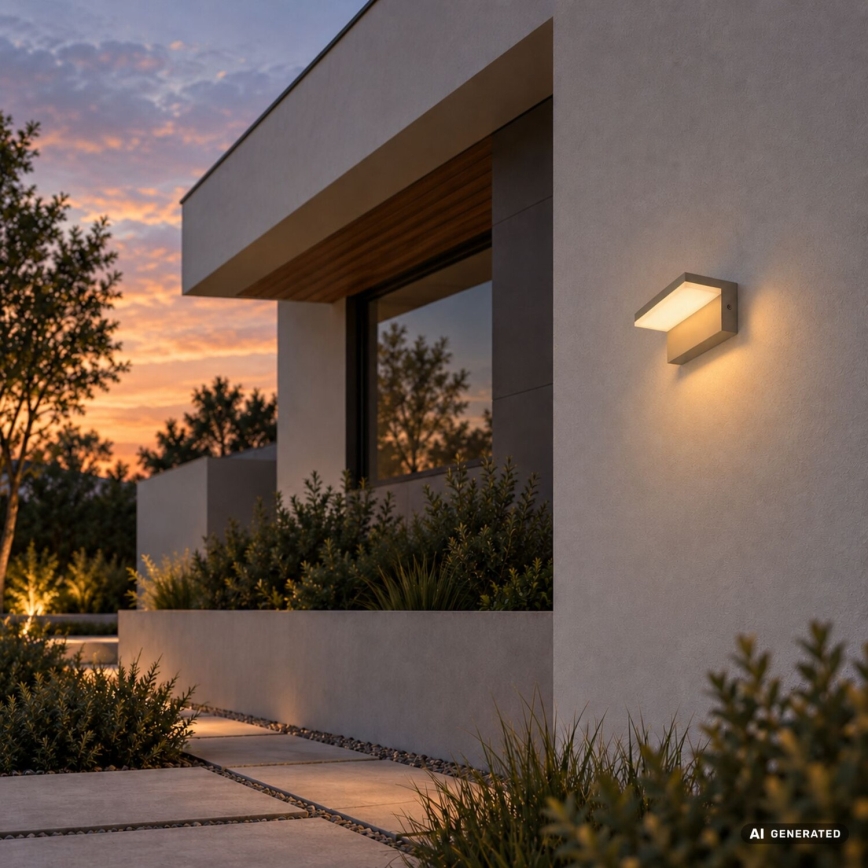 Rabalux - Aplique de parede exterior LED/9W/230V IP54 bege