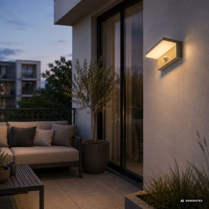 Rabalux - Aplique de parede exterior LED com sensor LED/9W/230V IP54 bege