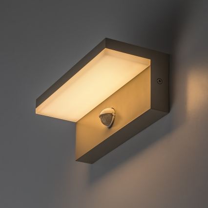 Rabalux - Aplique de parede exterior LED com sensor LED/9W/230V IP54 bege