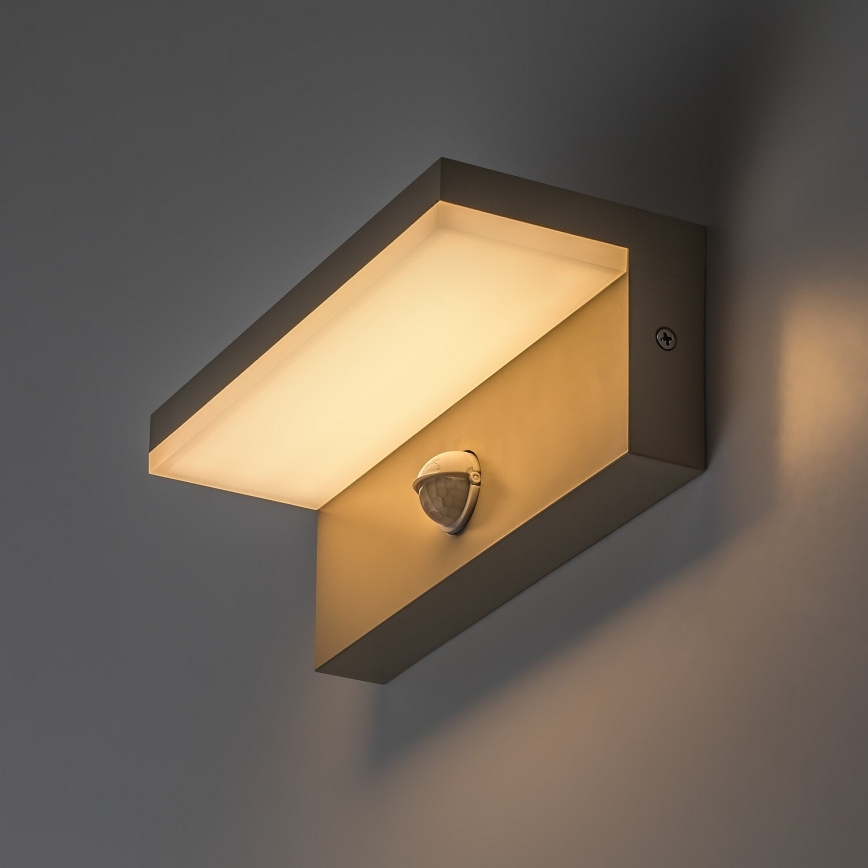 Rabalux - Aplique de parede exterior LED com sensor LED/9W/230V IP54 bege