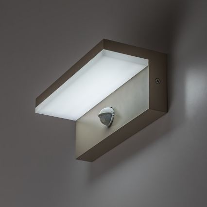 Rabalux - Aplique de parede exterior LED com sensor LED/9W/230V IP54 bege
