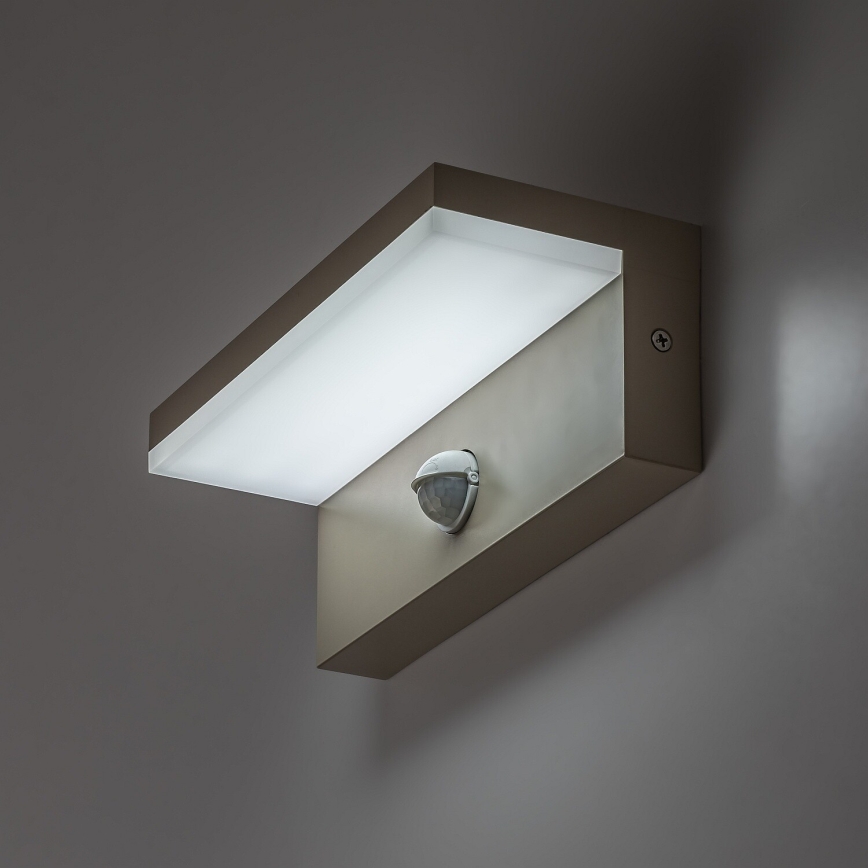 Rabalux - Aplique de parede exterior LED com sensor LED/9W/230V IP54 bege