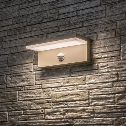 Rabalux - Aplique de parede exterior LED com sensor LED/9W/230V IP54 bege