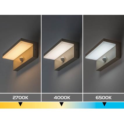 Rabalux - Aplique de parede exterior LED com sensor LED/9W/230V IP54 bege