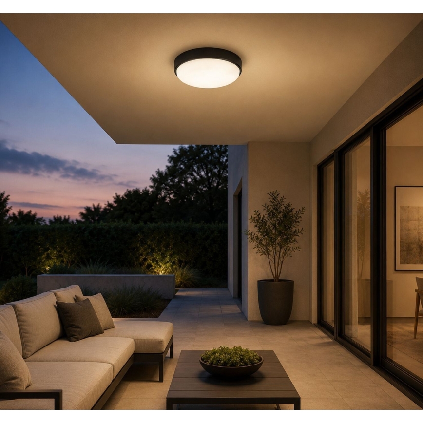 Rabalux - Candeeiro de tecto LED para exterior LED/14W/230V IP54 preto