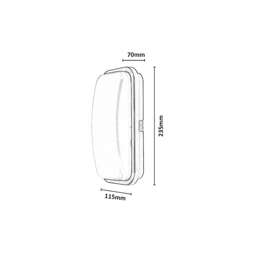 Rabalux - Aplique de parede exterior LED/15W/230V 4000K IP65