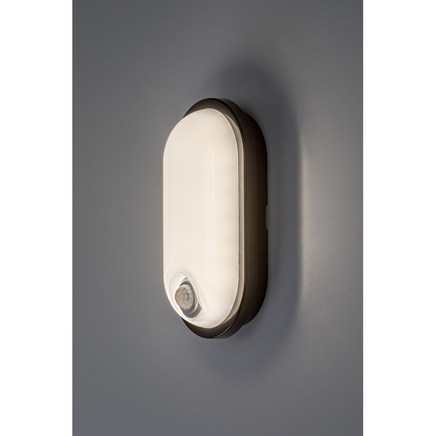 Rabalux - Luminária de teto LED para exterior com sensor LED/15W/230V IP65 preta