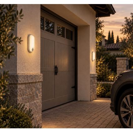 Rabalux - Candeeiro de tecto LED para exterior com sensor LED/15W/230V IP65 branco