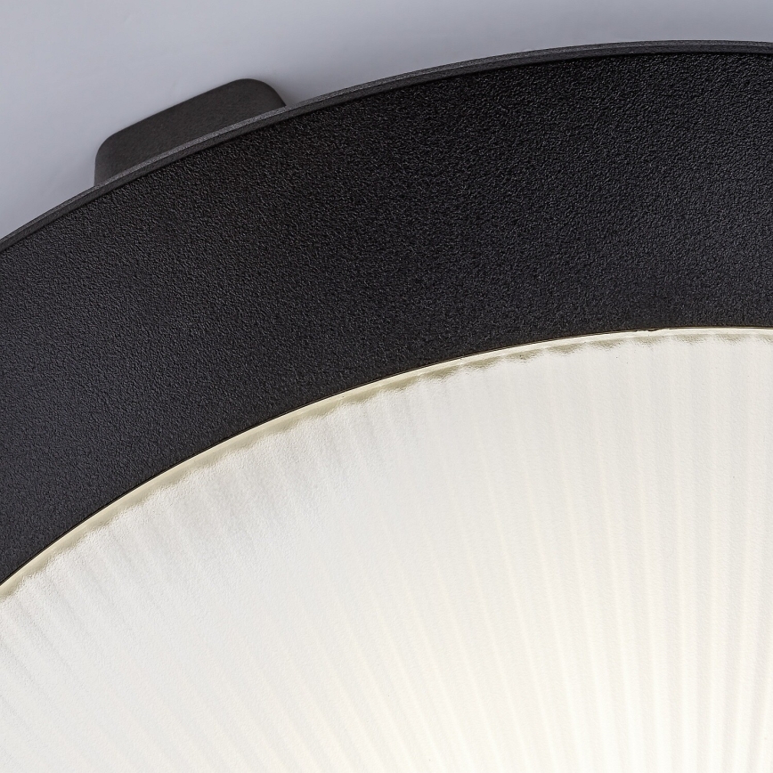 Rabalux - Luminária de teto para exterior com sensor de movimento 1xE27/9W/230V IP65 Ø 30 cm preta