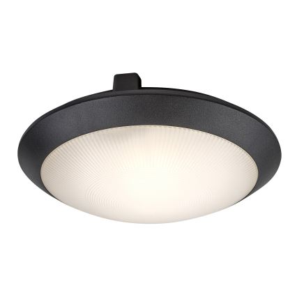 Rabalux - Luminária de teto para exterior com sensor de movimento 1xE27/9W/230V IP65 Ø 30 cm preta