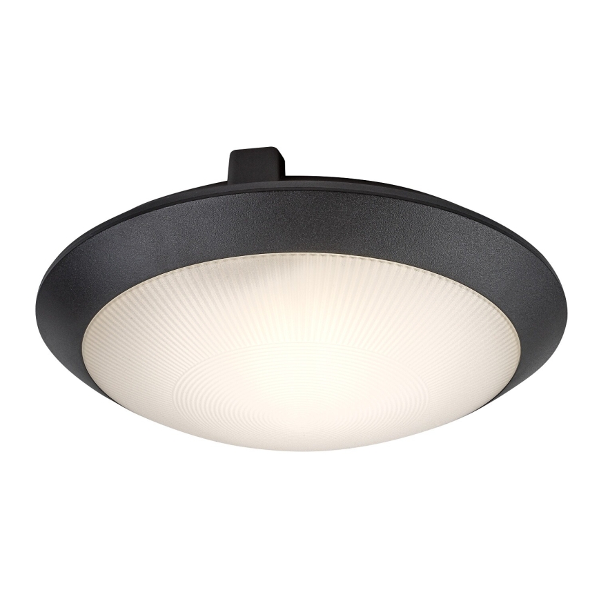 Rabalux - Luminária de teto para exterior com sensor de movimento 1xE27/9W/230V IP65 Ø 30 cm preta