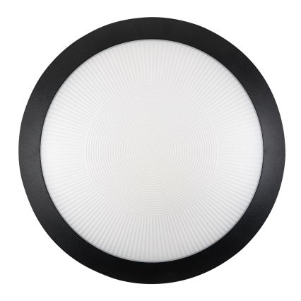 Rabalux - Luminária de teto para exterior com sensor de movimento 1xE27/9W/230V IP65 Ø 30 cm preta