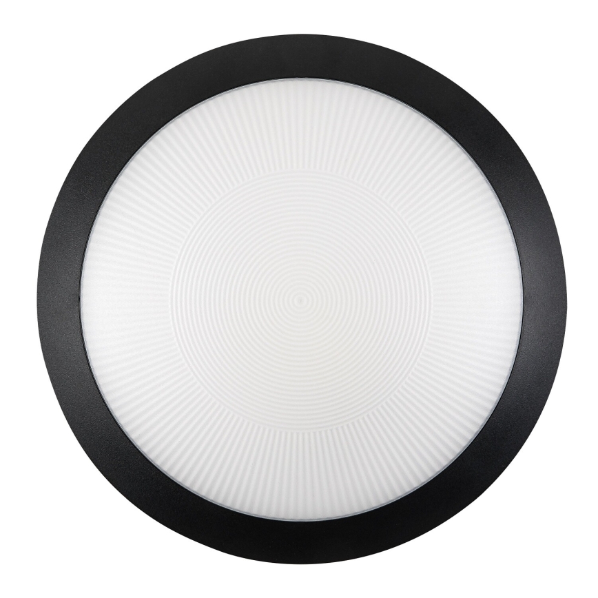 Rabalux - Luminária de teto para exterior com sensor de movimento 1xE27/9W/230V IP65 Ø 30 cm preta