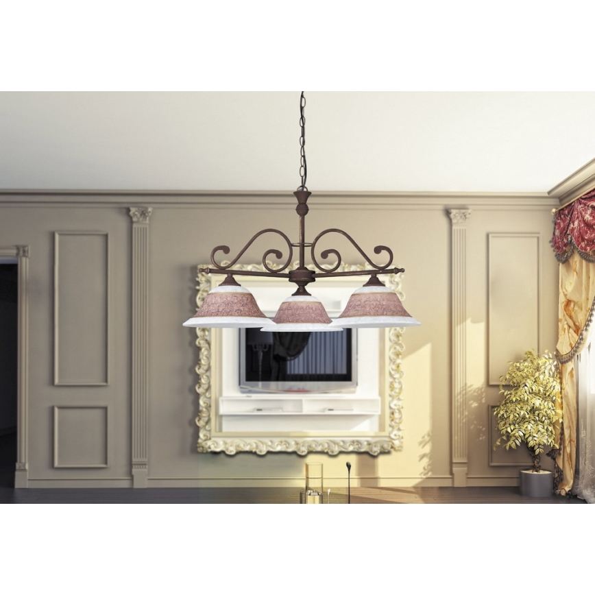 Rabalux 7747 - Candelabro numa corrente MAGDALENA 3xE27/60W/230V