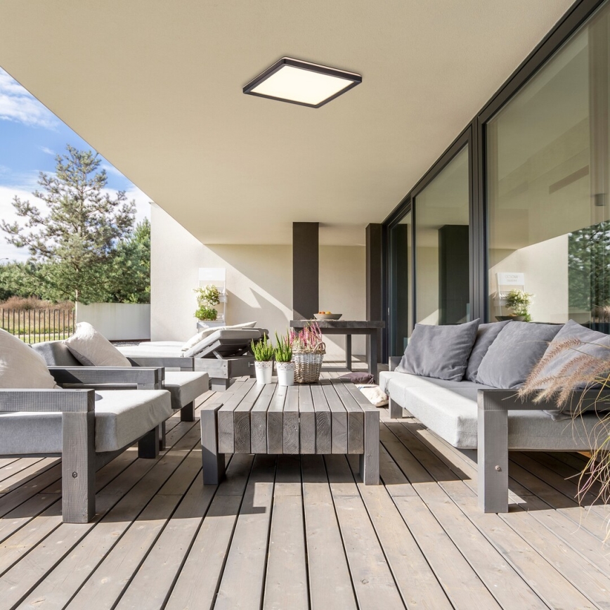 Rabalux - Iluminação de teto exterior LED com regulação LED/15W/230V Wi-Fi Tuya 2700-6500K IP44 + comando