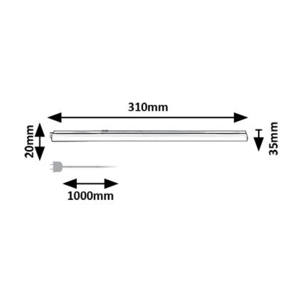 Rabalux - Iluminação para armário de cozinha LED LED/4W/230V 3000/4000K branco