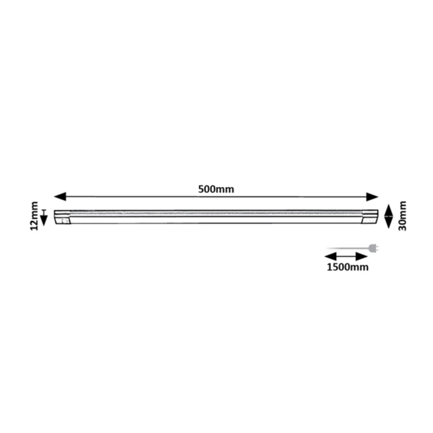 Rabalux - Luminária LED embutida regulável com sensor LED/8W/230V 3000K 50 cm